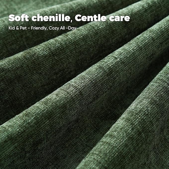 ABCASA 102.6" Luxury Modular Sleeper Sofa Bed 6 Seat Reversible Sectional Couch Deep Seat with Storage Chaises Removable Cover for Living Room, Apartment - Chenille Green