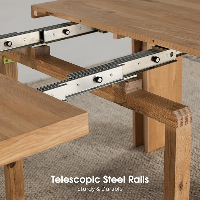 Transformer Table - Solid Wood Extendable Dining Table, Seats 2-12, Extendable Dining Room Table, Space-Saving Furniture, Expandable Dining Furniture (Natural, Table + Coffee Table)