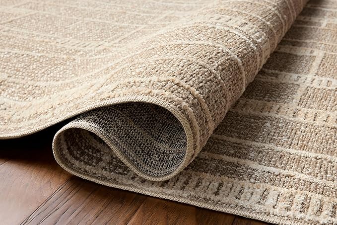 Loloi Amber Lewis Bexley Collection BEX-05 Mushroom/Natural 11'-6" x 15' Area Rug Neutral, Textured, Living, Bedroom, Dining, Carpet