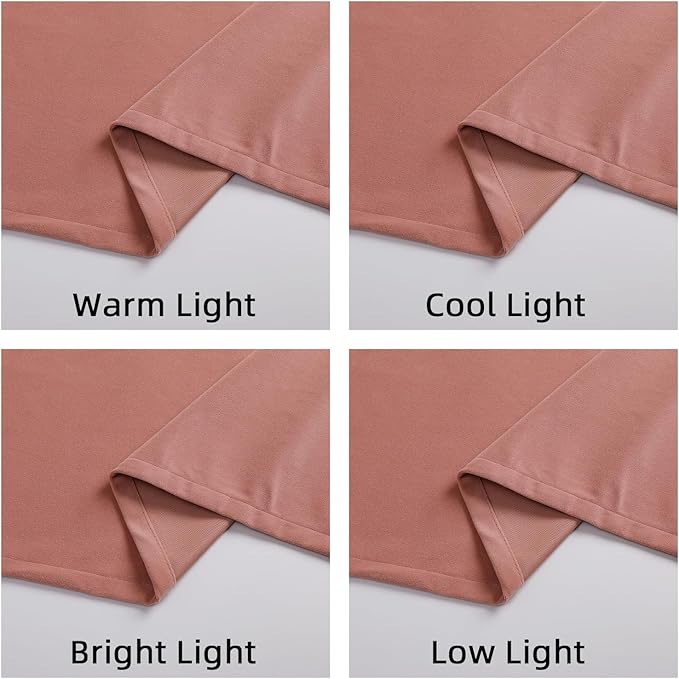 Joydeco Pink Velvet Curtains 63 inch Length 2 Panels, Luxury Blackout Rod Pocket Thermal Insulated Window Curtains, Super Soft Room Darkening Drapes for Living Dining Room Bedroom,W52 x L63 inches