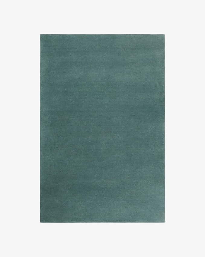 Hand-Tufted Wool Rectangle Area Rug – Soft Premium Wool Carpet for Living Room, Bedroom & Home Décor – 5X7 ft| Pale Green – Durable, Non-Slip Backing, Handcrafted Rug