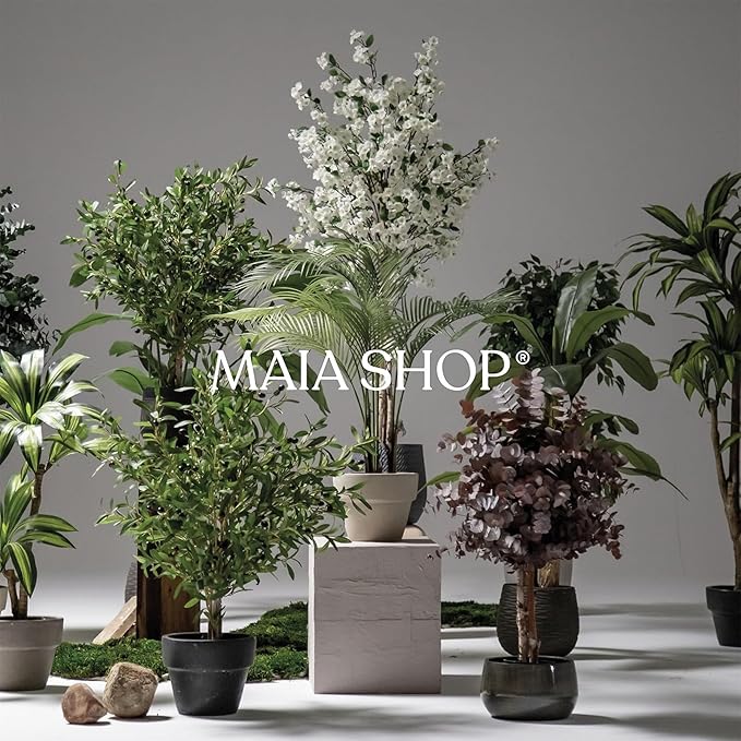 Maia Shop 3ft 5in Artificial Olive Tree Plant for House, Apartment or Office – Realistic Fake Indoor Plants for Living Room, Kitchen, Bedroom, Entryway or Bathroom – Faux Greenery for Home Décor