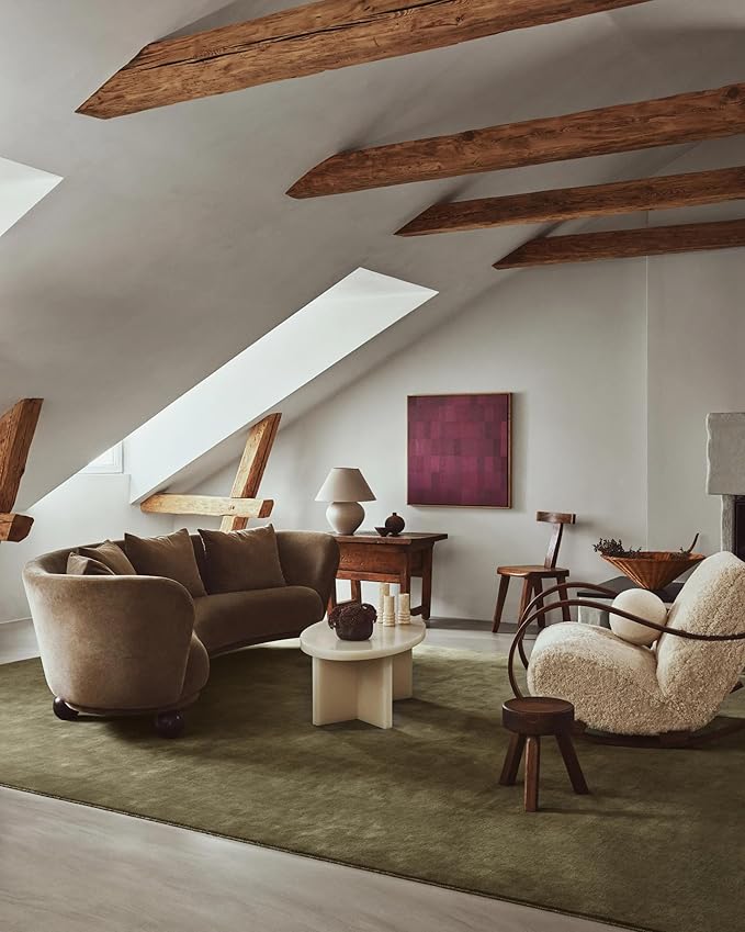 Hand-Tufted Wool Runner Area Rug – Soft Premium Wool Carpet for Living Room, Bedroom & Home Décor – 3X12 ft| Moss – Durable, Non-Slip Backing, Handcrafted Rug