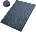 Front Door Mat,3'x5'Indoor Outdoor Door Mat,Heavy Duty Durable Welcome,Commercial Floor Mats Inside Outside Entrance, Waterproof All-Season, All-Weather Non Slip Backing Doormat for Entryway,Dark Gray
