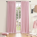 DONREN 96 Inch Curtains for Living Room - Blackout Thermal Insulated Window Drapes with Rod Pocket (2 Panels,52 x 96 Inch,Pink)