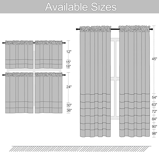 DONREN Light Gray Blackout Curtains Panels Room Darkening Thermal Insulated Drapes with Rod Pocket (52" Wide x 63" Long Each Panel, One Pair)