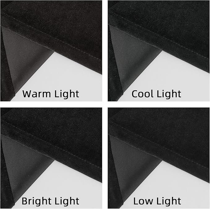 Joydeco Black Velvet Curtains 72 inch Length 2 Panels, Luxury Blackout Rod Pocket Thermal Insulated Window Curtains, Super Soft Room Darkening Drapes for Living Dining Room Bedroom,W52 x L72 inches