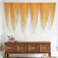 IOWER Macrame Wall Hanging Large Yellow Yarn Tapestry Headboard Decor Handmade Fiber Art Backdrop for Boho Bedroom, Living Room, 57" W x 41" L