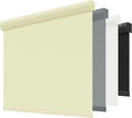 ChrisDowa Cordless Blackout Roller Shades for Windows, Striped Free-Stop Window Blinds with Privacy, Thermal Insulated Window Shades for Home, Office and Door. Beige, 28" W x 72" H