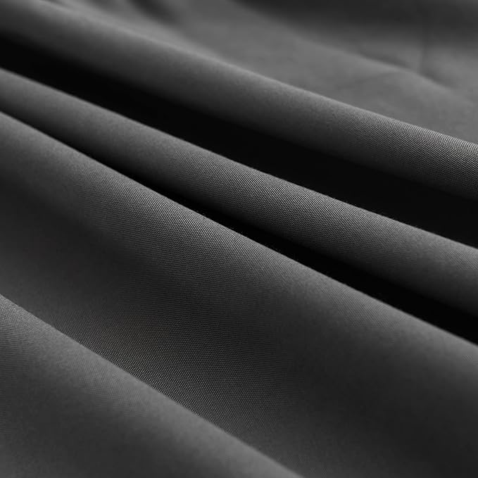 TSUTOMI Black Bed Skirt Full Size Ruffled Bed Skirt with Split Corners, Full Bed Skirt 12 Inch Drop, Full Size Bed Skirt Black for Ruffled Bed Skirt with Split Corners, Bed Skirt Full Size