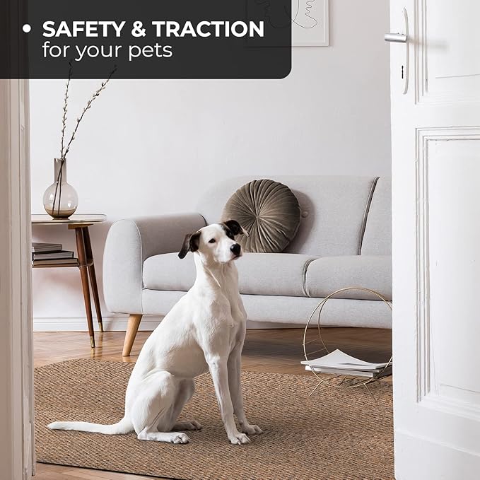 House, Home and More Skid-Resistant Carpet Indoor Area Rug Floor Mat - Black Ripple - 4 Ft X 6 Ft - Non Slip Rubber Backing, Stain Resistant, Dog Friendly, Living Room Bedroom Kitchen Entryway
