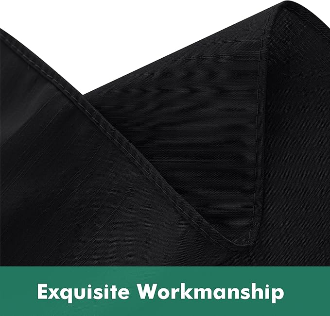Biscaynebay Wrap Around Bed Skirts with Split Corners for King Beds 18" Drop, Black Adjustable Elastic Dust Ruffles Easy Fit Wrinkle Resistant Silky Luxurious Fabric Machine Washable