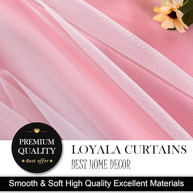 Star Double Layer Blackout Curtains for Bedroom & Kids, Cute, 108 Inches Long, 2 Panels Set, Pink, 42 X 108 Inches
