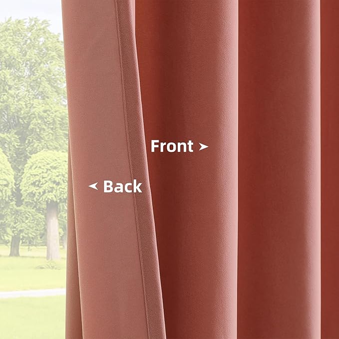 Joydeco Customized Velvet Curtains - Luxury Thermal Insulated Pink Velvet, Bedroom & Living Room, Rod Pocket, 1 Panel, Custom Size
