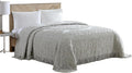 Beatrice Home Fashions Medallion Chenille Bedspread, Twin, Gray