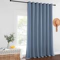 NICETOWN Blackout Patio Curtains 100 x 144 Inches Long for Sliding Door Extral Wide Blackout Curtain Panels Thermal Insulated Room Divider - Grommet Top, 100" W x 144" L, 1 Panel, Stone Blue