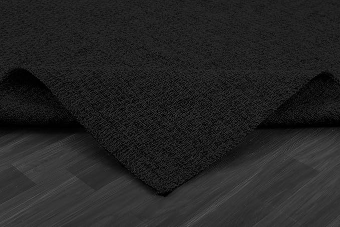 Easy Jute Door Mat 2x3 Indoor Outdoor Natural Rugs Solid Fiber Rug Woven Area Rug Boho Easy Clean Inside Carpet for Living Room Bedroom Dining Room Hallway or Outdoor Patio Porch (2 X 3 Dark Grey)