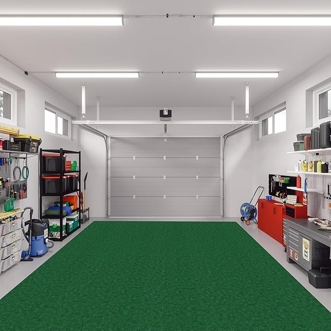 Ottomanson 6'6" x 16' Hallway Runner with Scraper Pile - Extra Durable Non-Slip Rug Mat for Indoor & Outdoor Use - Ideal for Kitchen, Entryway & Garage - High-Traffic Carpet, Green