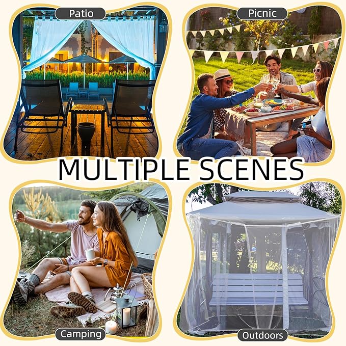 4 Corners Mosquito Net for Mosquiteros para Camas Bed Canopies Netting Bed Drapes Rectangular Mosquito Mesh for Camping Home Outdoor Travel(White,L75 X W59 X H67 Inch,1 Opening)