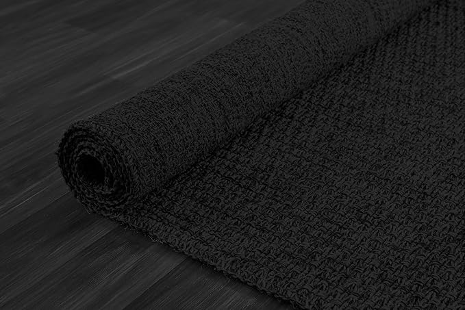 Easy Jute Rug 6x9 Indoor Outdoor Natural Rugs Solid Fiber Rug Woven Area Rug Boho Easy Clean Inside Carpet for Living Room Bedroom Dining Room Hallway or Outdoor Patio Porch (6 X 9 Dark Grey)