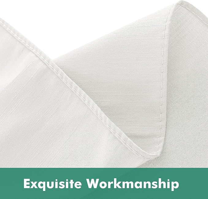 Biscaynebay Wrap Around Bed Skirts with Split Corners for Full Beds 16" Drop, Ivory Elastic Dust Ruffles Adjustable Easy Fit Wrinkle & Fade Resistant Silky Luxurious Fabric Machine Washable