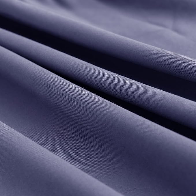 Navy Blue Bed Skirt Queen Size Ruffled Bed Skirt with Split Corners, Queen Bed Skirt 18 Inch Drop, TSUTOMI Queen Size Bed Skirt Navy Blue for Ruffled Bed Skirt with Split Corners, Bed Skirt Queen Size
