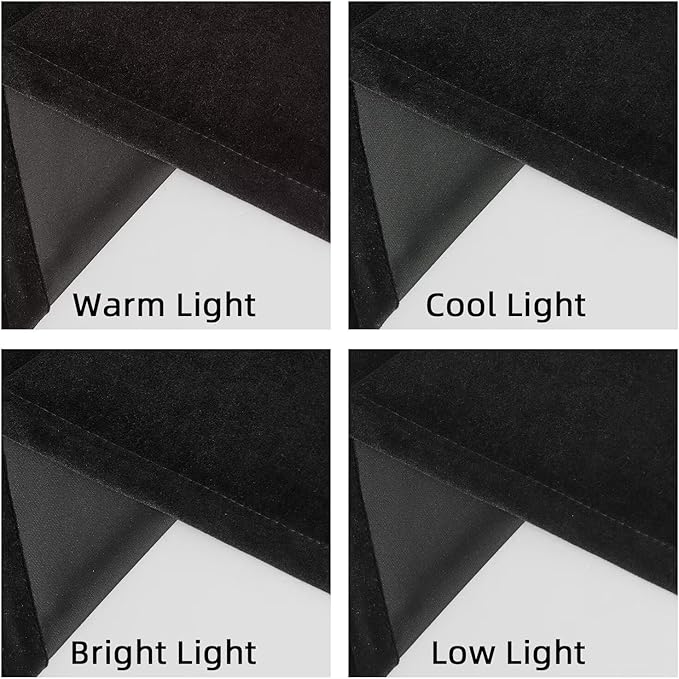 Joydeco Black Velvet Curtains 108 inch Length 2 Panels, Luxury Blackout Rod Pocket Thermal Insulated Window Curtains, Super Soft Room Darkening Drapes for Living Dining Room Bedroom,W42 x L108 inches