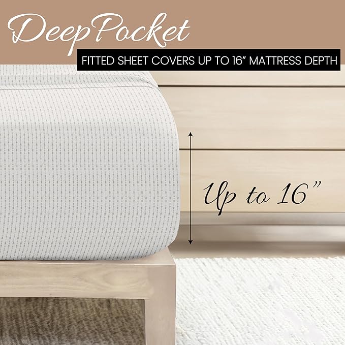 Linen Market 4 Piece California King Bedding Sheet Set (Light Gray) - Sleep Better Than Ever with These Ultra-Soft Cooling Bed Sheets for Your California King Size Bed - Deep Pocket Fits 16" Mattress