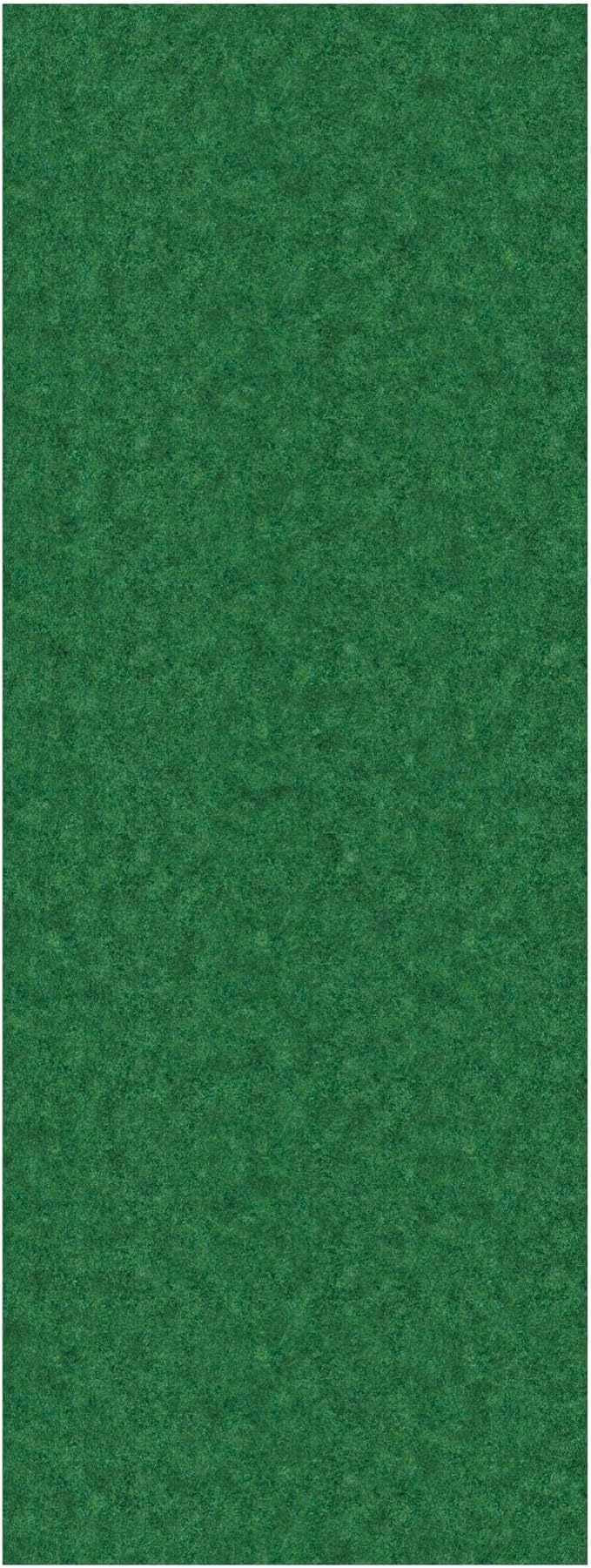 Ottomanson 2' x 42' Hallway Runner with Scraper Pile Extra Durable Non-Slip Rug Mat for Indoor & Outdoor Use - Ideal for Kitchen, Entryway, Patio & Garage - High-Traffic Carpet, Green