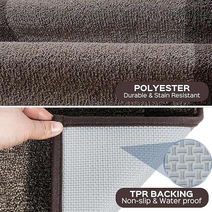 Machine Washable Kitchen Rug 32" x 48", Non Slip Indoor Door Rug, Absorbent Entrance Runner Rug for Bedroom, Hallway, Bathroom, Floor