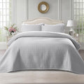 KASENTEX King XL Quilt Set 108"x98" – Soft Washed 3-Layer Lightweight Bedspread, Minimalist Nordic Design, All-Season Spring & Summer Quilt Set (1 Quilt + 2 Pillow Shams), Gull