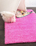 Unique Loom Solid Shag Collection Area Rug (3' 3" x 5' 3" Rectangle, Taffy Pink)