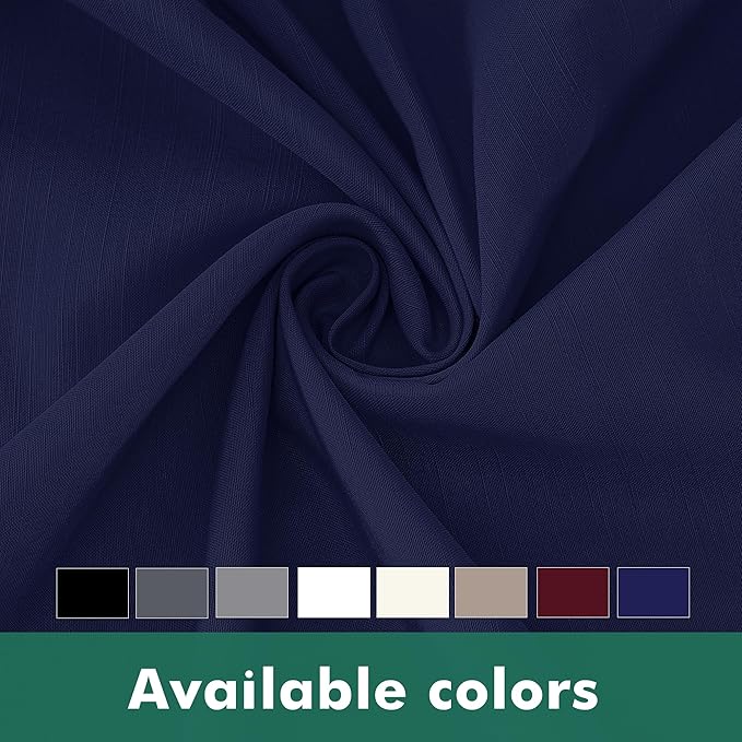 Biscaynebay Wrap Around Bed Skirts with Split Corners for Queen Beds 15" Drop, Navy Adjustable Elastic Dust Ruffles Easy Fit Wrinkle Resistant Silky Luxurious Fabric Machine Washable