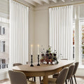 Pinch Pleated Linen 108 Inch Curtains 70 Inch Width for Living Room Divider Light Filtering Ivory Beige White Extra Wide Patio Curtains for Sliding Door Balcony Floor to Ceiling Picture Window 70x108
