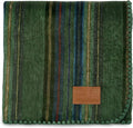 QISU Alpaca Wool Blanket Throw | Large, Beautiful, Warm, Variegated | 85 x 65 inches | Ultra-Soft, Hypoallergenic and Breathable | Non-Itchy or Scratchy Fabric (Green Variegated)