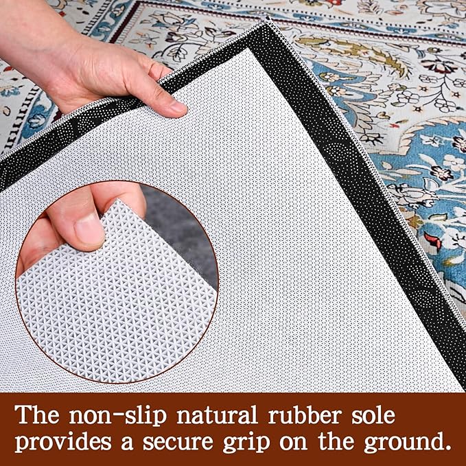Rug Pad Waterproof Non-Slip 6x9 ft, 1/8" Thick Felt Cushion Pad for Area Rugs – Protects Hardwood, Tile & Laminate Floors – Keeps Rugs Flat & Secure