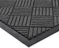 Front Door Mat, Heavy Duty Indoor Outdoor Doormat, 60” x 48” Low Profile Outdoor Mats for Home Entrance, Stain and Fade Resistant Welcome Mat, Ideal for High Traffic Area, Diamond Grey
