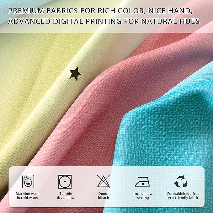 XiDi Dream Star Blackout Curtains for Kids Rooms Girl Princess Curtain for Daughter Bedroom Window (Pink Blue, W52 X L84)
