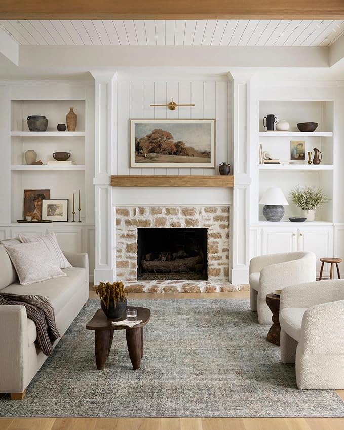 Loloi Chris Loves Julia Jules Collection JUL-08 Emerald/Antique Ivory 2'-3'' x 3'-9'', .13" Pile Height, Accent Rug