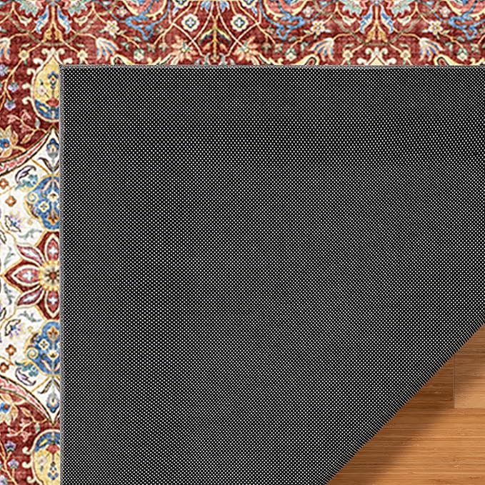 Gertmenian Indoor Bohemian Area Rug - 5x7 Standard, Non-Shedding, Ideal for High Traffic in Living Room, Bedroom, Entryway - Moroccan, Red, 26845