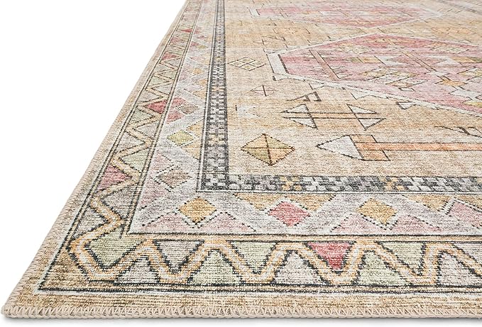 Loloi II Skye Collection SKY-04 Gold/Blush 5'-0" x 7'-6" Area Rug