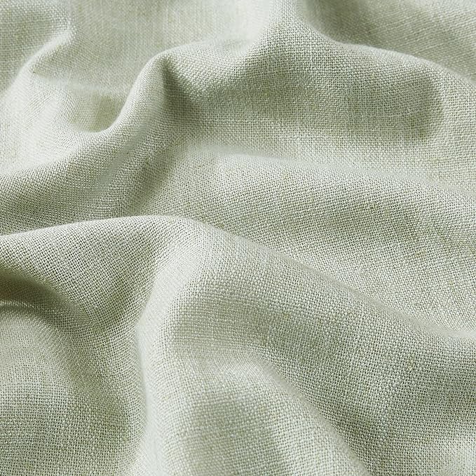 Vision Home Green Linen Full Blackout Curtains 120 inch for Bedroom Living Room Darkening Soundproof Window Panels Thermal Insulated Rod Pocket Back Tab Neutral Drapes 10FT 56" Wx120 Lx2