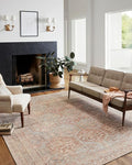 Loloi Chris Loves Julia Jules Collection JUL-04 Tangerine/Mist 3'-6'' x 5'-6'', .13" Pile Height, Accent Rug
