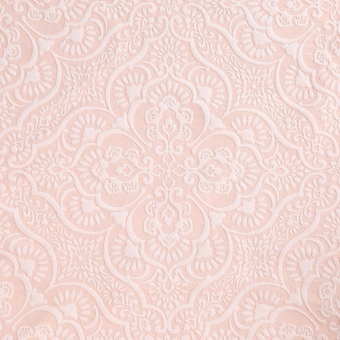 Superior 3 Piece Bedspread Set, Home Bed Decor, Decorative Bed Spread, 2 Pillow Shams, Medium Weight Blanket, Floral Matelasse Coverlet, Bedding Essentials, Enzy Collection, King, Peach