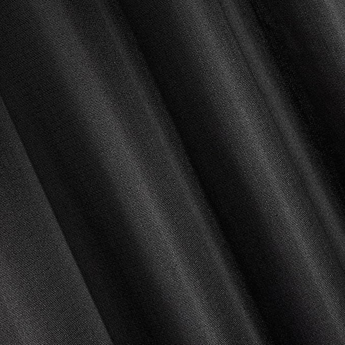 Amazon Basics Faux Linen Blackout Curtains for Bedroom and Living Room, 2-Piece Set with Grommets, 42" W x 72" L, Black