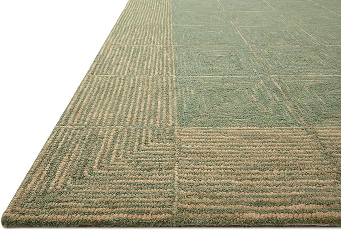 Loloi Chris Loves Julia Francis Collection FRA-02 Green/Natural 8'-6" x 12' Area Rug