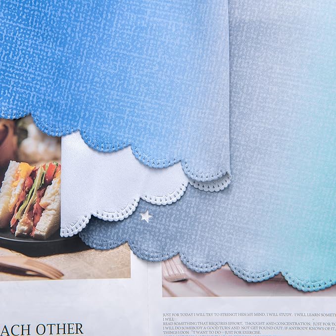 XiDi Curtains for Bedroom Decor, Rainbow BluGrenGrey-34-54