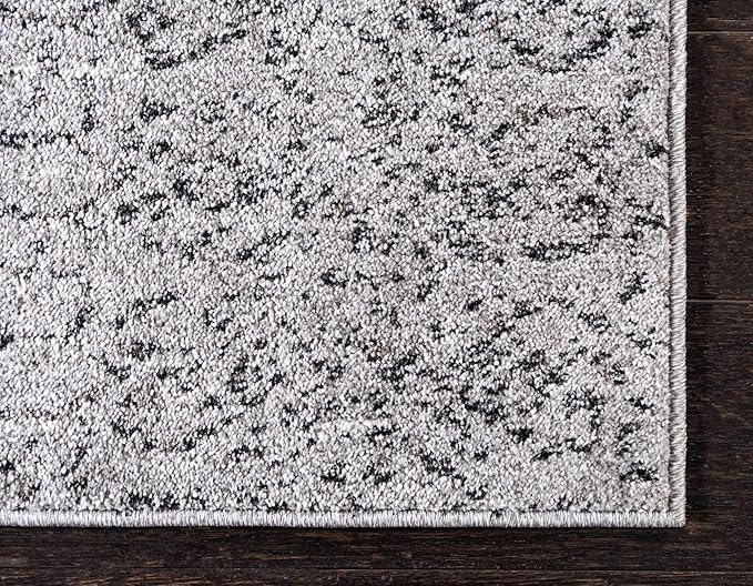 Unique Loom Del Mar Collection Area Rug - Jennifer (10' x 14' 1" Rectangle, Gray/ Black)