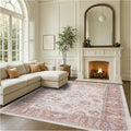 Fame Rugs Brown Modern Oushak Rug 6x9, Vintage Turkish Colorful Oriental Antique Inspired Washable Large Area Rugs, Luxury Living Room Bedroom (383BB, 6' x 9')