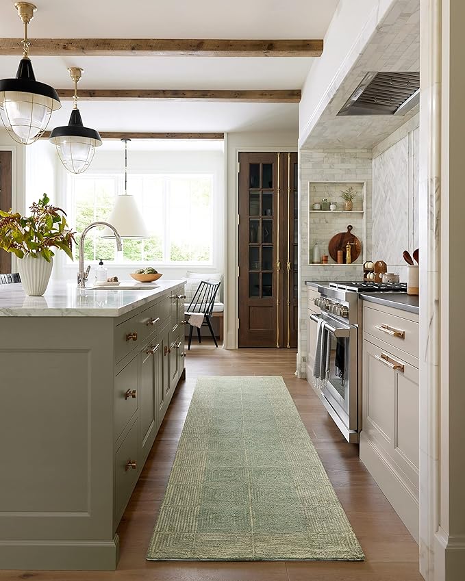 Loloi Chris Loves Julia Francis Collection FRA-02 Green/Natural 7'-9" x 9'-9" Area Rug